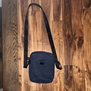 Navy Messenger Bag with Black Strap